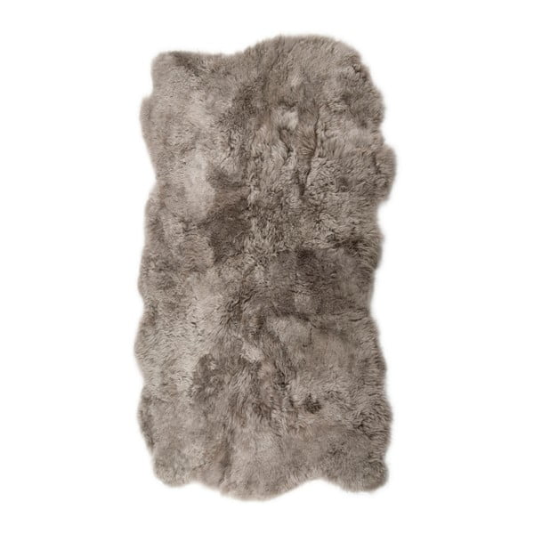 Szarobeżowy futrzany dywan z krótkim włosiem Arctic Fur Nardo, 170x110 cm