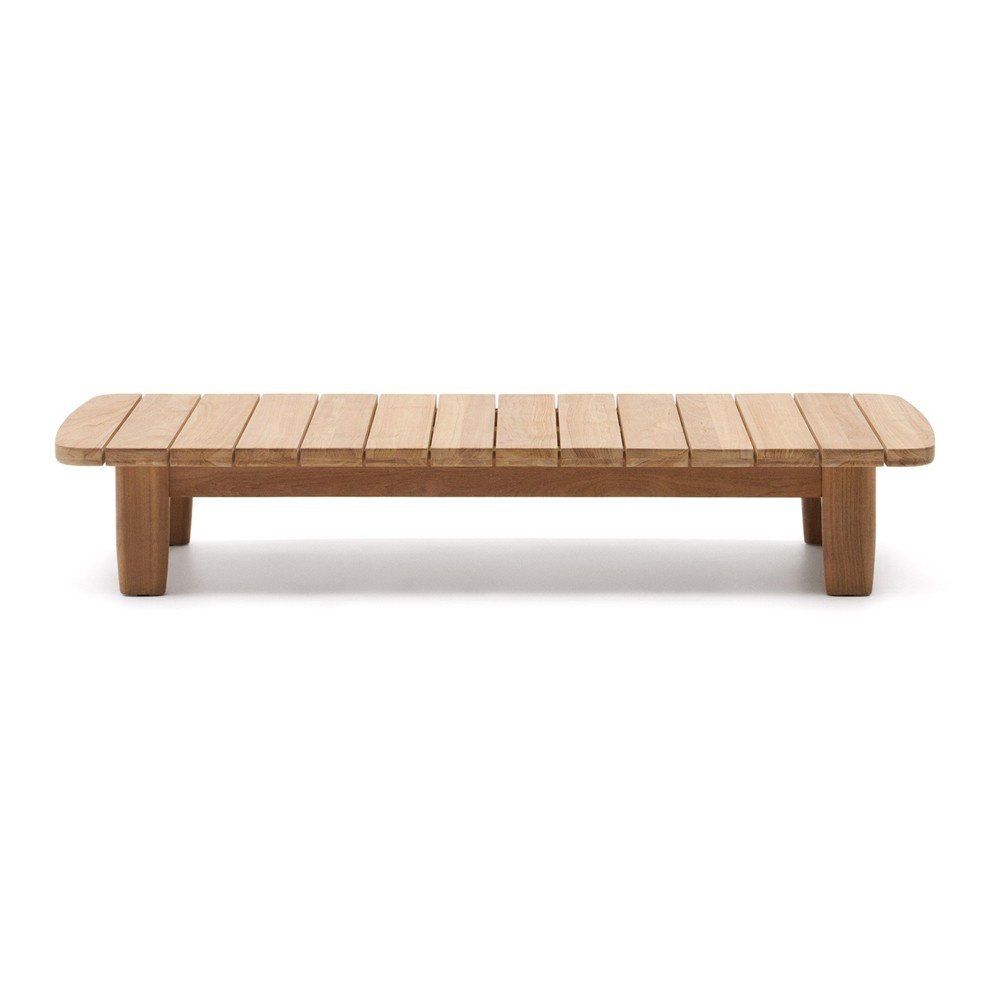 Stolik ogrodowy z litego drewna tekowego 70x140 cm Tirant – Kave Home