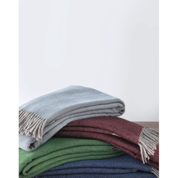 Bordowy pled z domieszką bawełny Euromant Jade, 140x180 cm-image-1