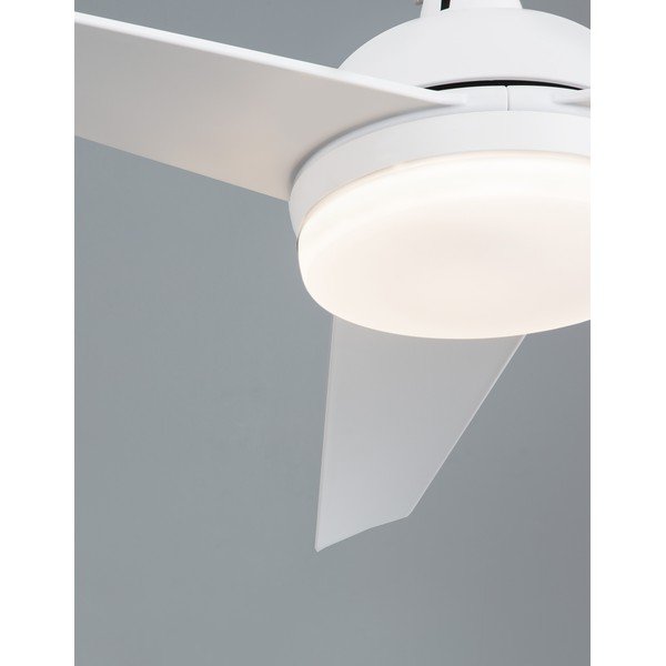 Metalowa lampa sufitowa LED w matowym białym kolorze ze szklanym kloszem Flow – Nova Luce-image-2
