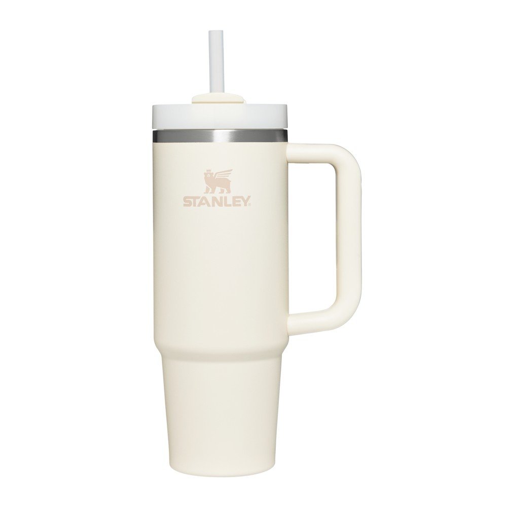 Kremowy termos ze stali nierdzewnej ze słomką 890 ml Quencher H2.O FlowState™ Tumbler Cream 2.0 – Stanley