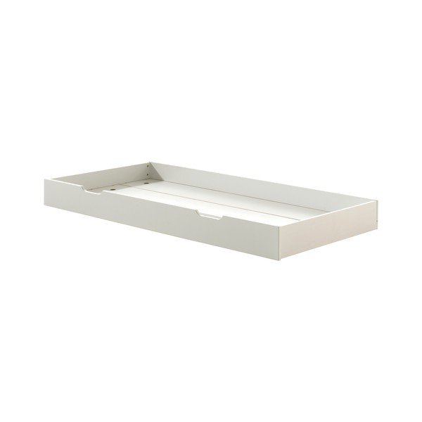 Białe łóżko dziecięce z litego drewna sosnowego z wysuwanym łóżkiem ze stelażem 90x200 cm Margrit – Vipack-image-4