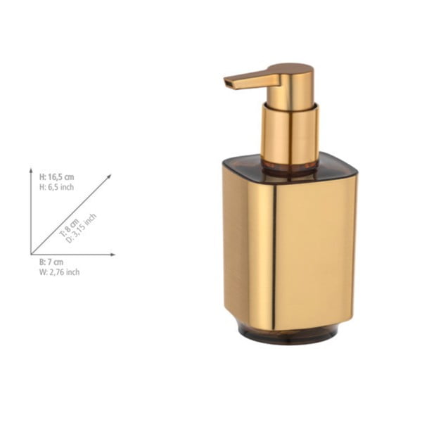 Dozownik do mydła w kolorze złota Wenko Auron-image-1