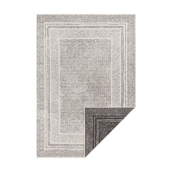 Czarno-biały dywan odpowiedni na zewnątrz Ragami Berlin, 120x170 cm