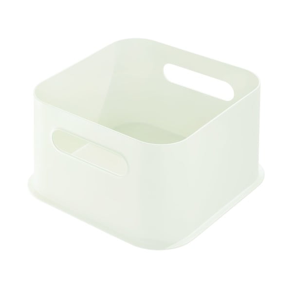 Biały pojemnik iDesign Eco Handled, 21,3x21,3 cm