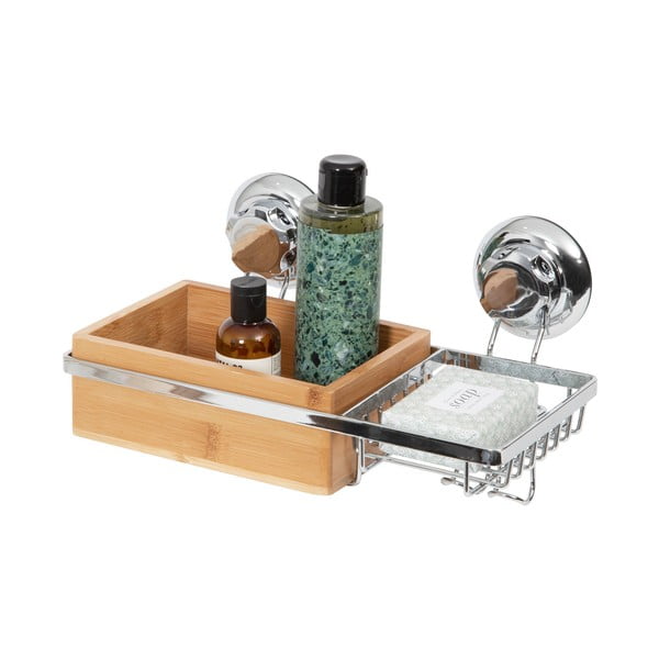 Pojemnik bambusowy z mydelniczką i przyssawkami Compactor Spa-image-3