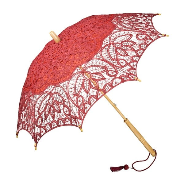 Burgundowy parasol Von Lilienfeld Lace Vivienne