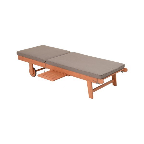 Szaro-naturalny drewniany leżak ogrodowy San Diego – Garden Pleasure-image-4