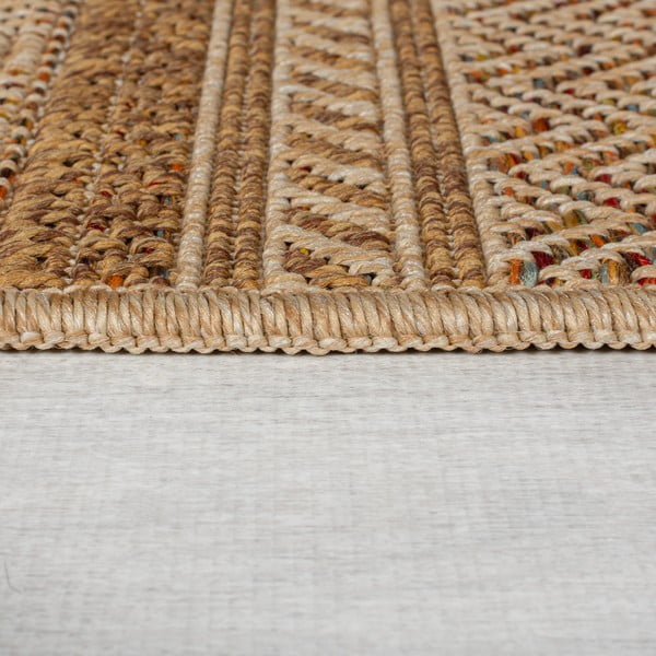 Chodnik odpowiedni na zewnątrz w naturalnym kolorze 80x230 cm Farah Stripe – Flair Rugs-image-4