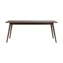 Ciemnobrązowy rozkładany stół w dekorze dębu 90x190 cm Yumi – Rowico