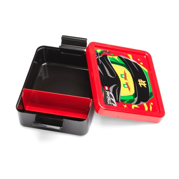 Czarny pojemnik na przekąski z czerwonym wieczkiem LEGO® Ninjago