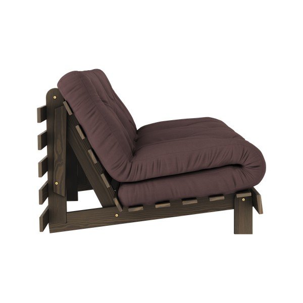Ciemnobrązowa rozkładana sofa 160 cm Roots – Karup Design-image-4