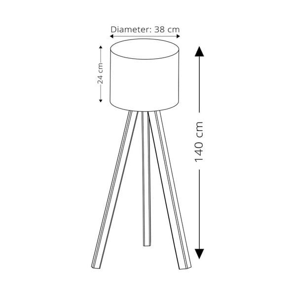 Lampa stojąca z beżowym abażurem Aiden-image-1
