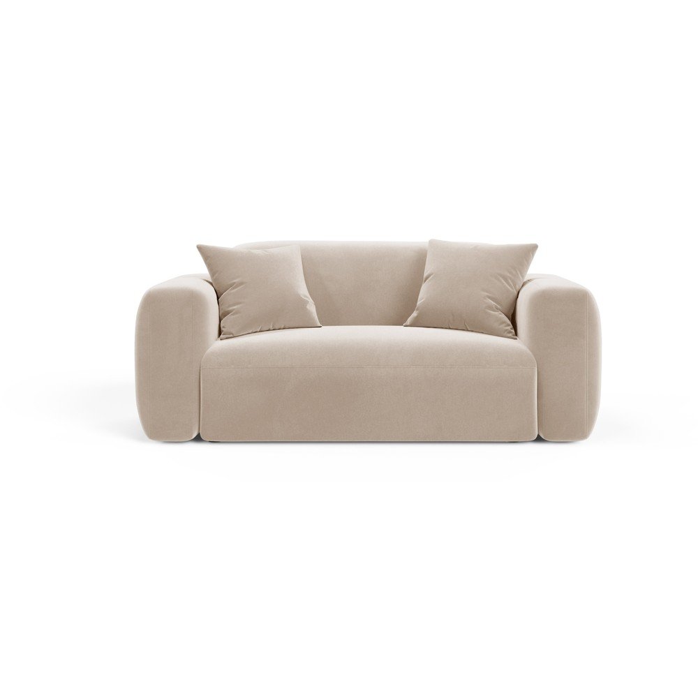 Beżowa aksamitna sofa 180 cm Strino – Cosmopolitan Design