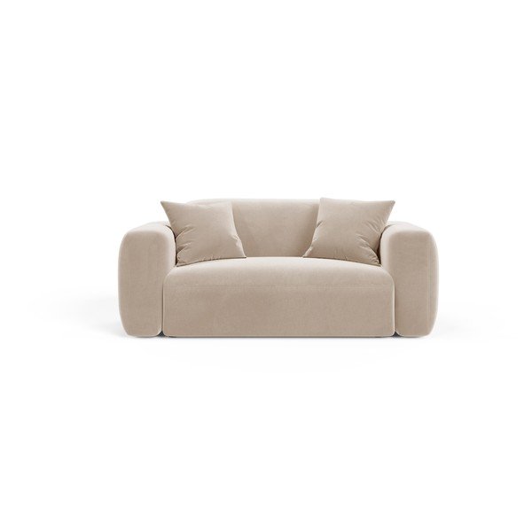 Beżowa aksamitna sofa 180 cm Strino – Cosmopolitan Design