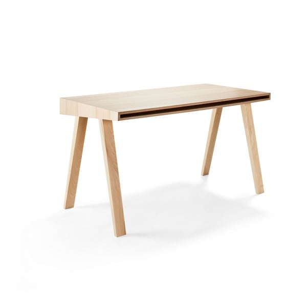 Biurko z jesionu litewskiego EMKO 4.9, 140 x 70 cm-image-4
