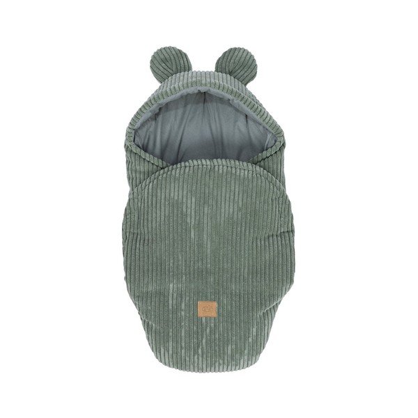 Zielony rożek niemowlęcy sztruksowy 45x80 cm – Meowbaby