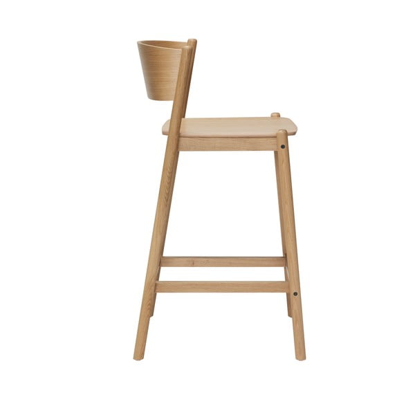 Hoker w dekorze dębu (wysokość siedziska 75 cm) Oblique – Hübsch-image-2