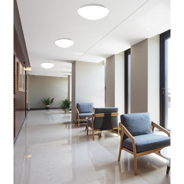 Biała lampa sufitowa ze szklanym kloszem ø 40 cm Nina – Candellux Lighting-image-1