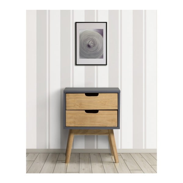 Szaro-brązowa komoda z litego drewna sosnowego Marckeric Baku-image-4