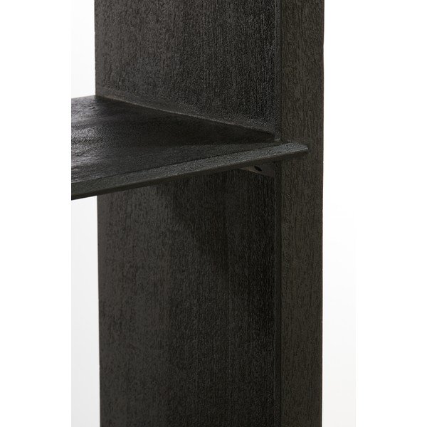 Czarny regał z litego drewna 95x190 cm Sondrio – Light & Living-image-4