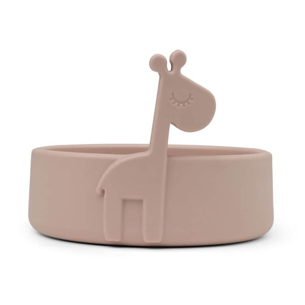 Różowa silikonowa miseczka dla dzieci ø 11,5 cm Raffi – Done by Deer
