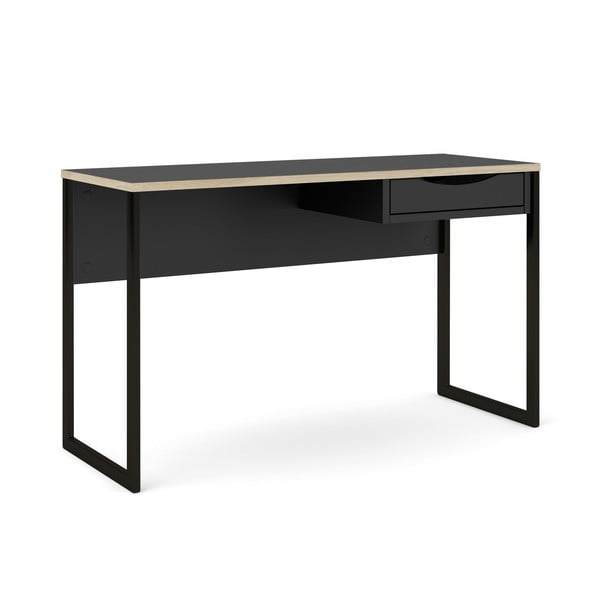 Czarne biurko Tvilum Function Plus, 130 x 48 cm-image-3