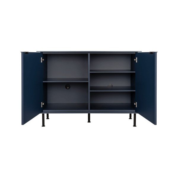 Ciemnoniebieska komoda z otworem na kable 120x88x50 cm Suumo – noo.ma-image-3