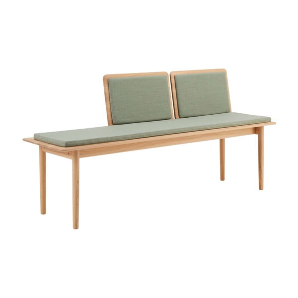 Jasnozielono-naturalna wełniana ławka Elba – Hammel Furniture
