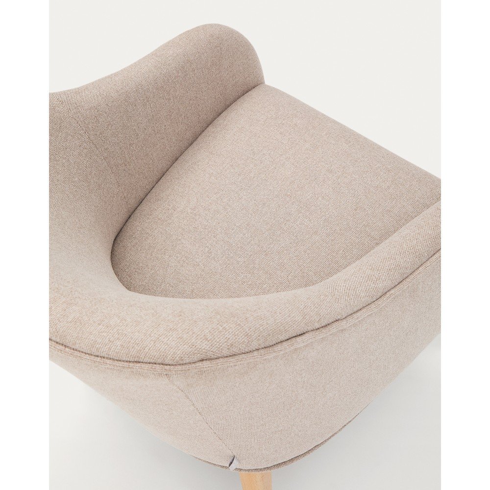 Beżowy fotel Bobly – Kave Home (zdjęcie 6)