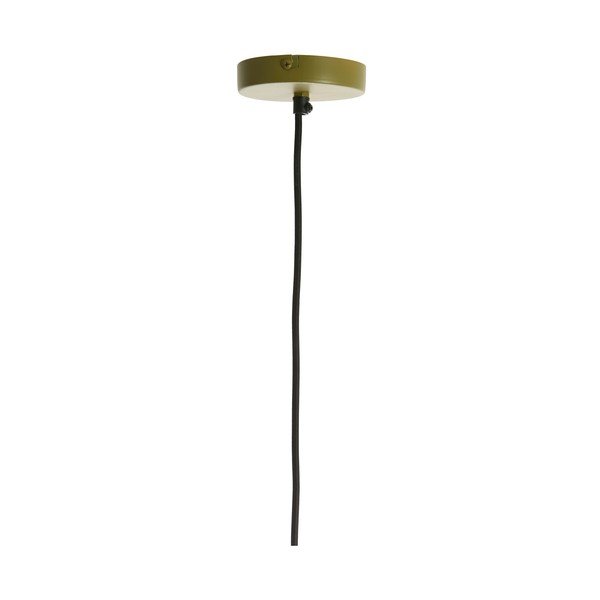 Zielona lampa wisząca z tekstylnym kloszem Milatos – Light & Living-image-4