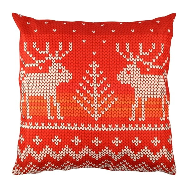 Poduszka z jeleniami Christmas Knitting
