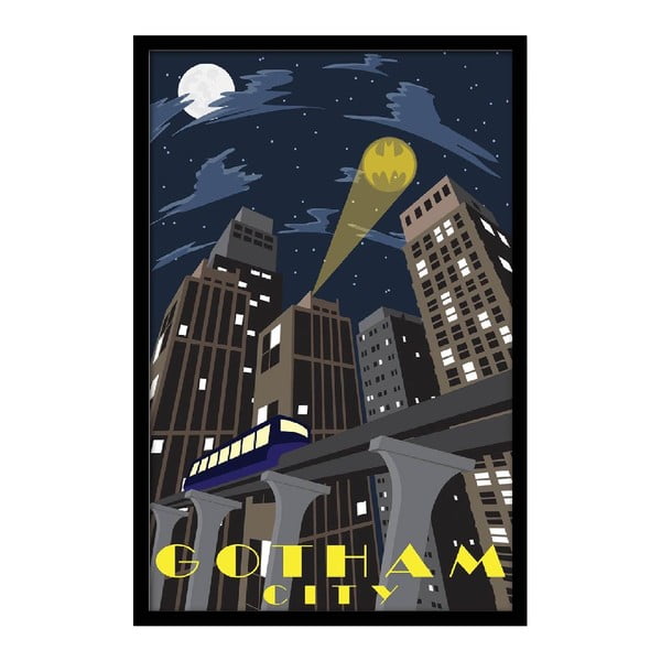 Plakat Gotham Night, 35x30 cm