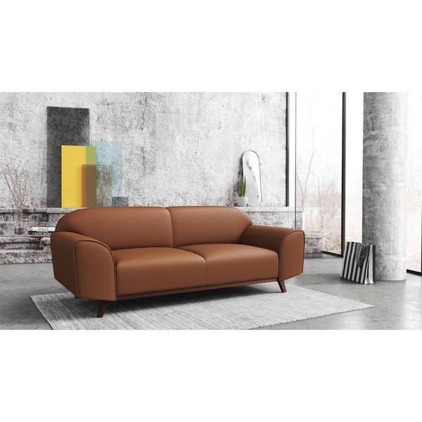 Koniakowa skórzana sofa 193 cm Nesbo – MESONICA-image-1