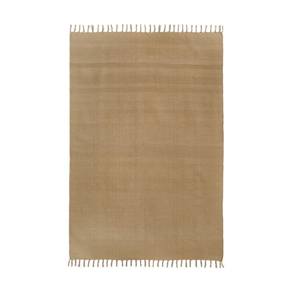 Jasnobrązowy ręcznie tkany bawełniany dywan Westwing Collection Agneta, 160 x 230 cm