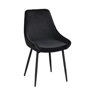 Czarne aksamitne krzesła zestaw 2 szt. Sierra – Rowico