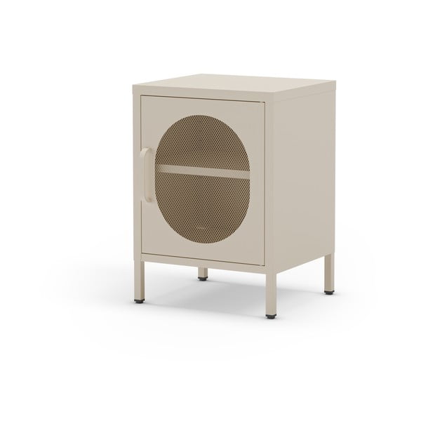 Kremowa metalowa szafka nocna Diora – Marckeric-image-2