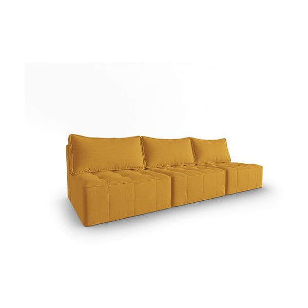 Żółta sofa 240 cm Mike – Micadoni Home-image-2
