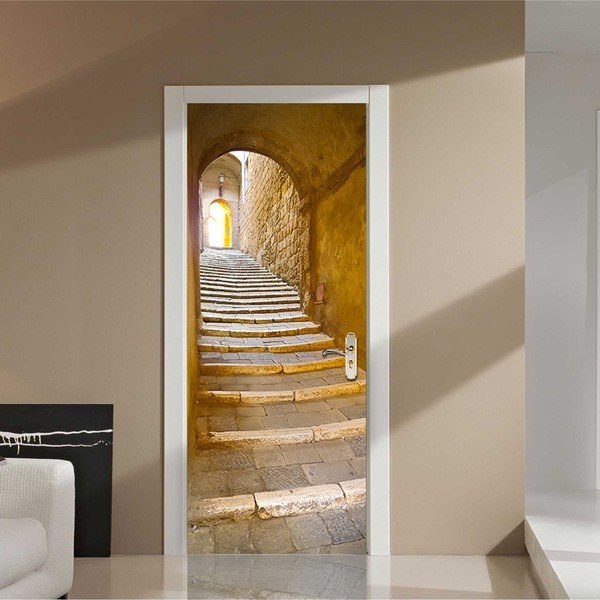 Tapeta samoprzylepna na drzwi WALPLUS Stone Stairway, 88x200 cm-image-2
