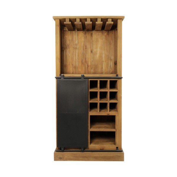 Szafka na wino z drewna tekowego 18 butelek, 84x177 cm Blackburn – HSM collection-image-2