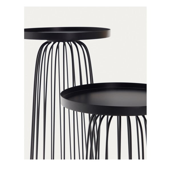 Metalowe okrągłe stoliki zestaw 2 szt. Dilva – Kave Home-image-1