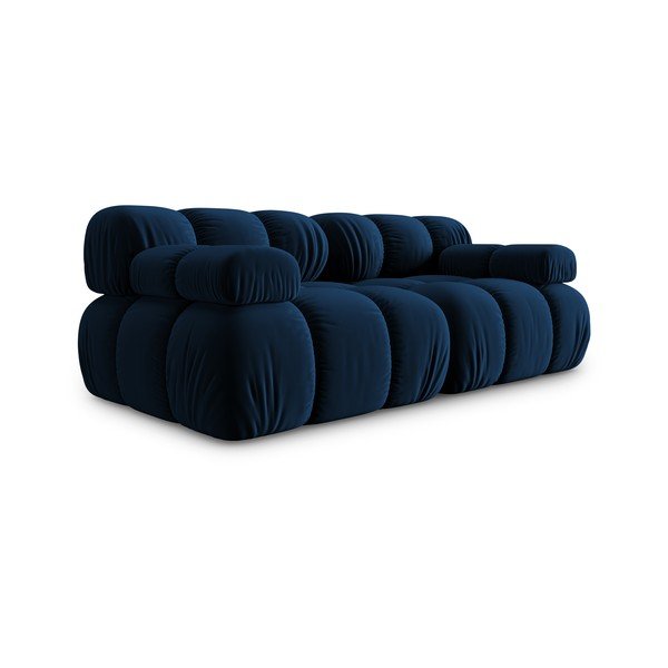 Niebieska aksamitna sofa 188 cm Bellis – Micadoni Home-image-3