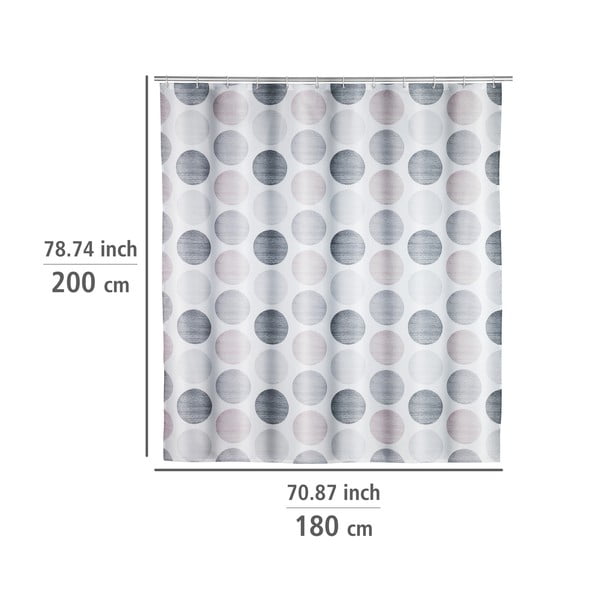 Zasłona prysznicowa 180x200 cm Pastel Dots – Wenko-image-1