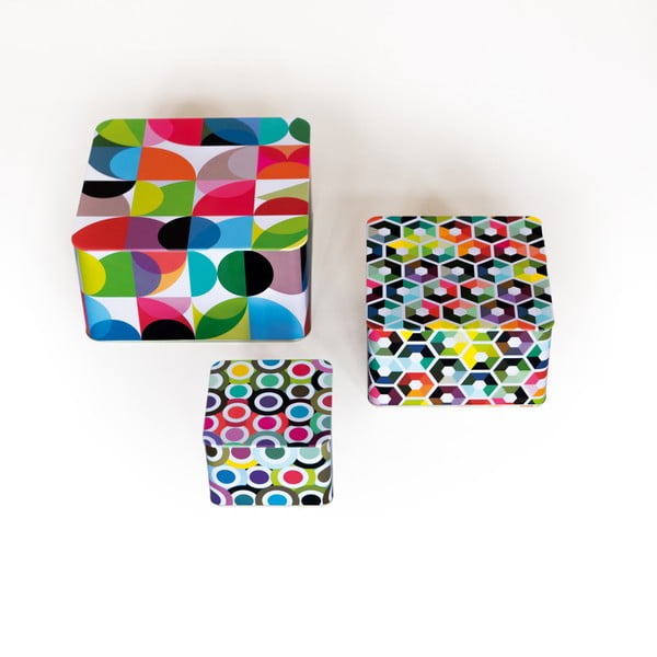 Zestaw 3 cynowych pudełek Remember Cubes-image-1