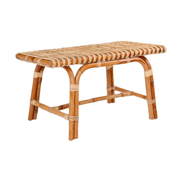 Rattanowa ławka ogrodowa w naturalnym kolorze Aveiro – House Nordic-image-1