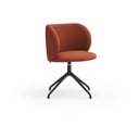 Ceglasty tapicerowany fotel jadalniany Mogi – Teulat