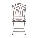 Brązowe metalowe składane krzesło ogrodowe – Esschert Design