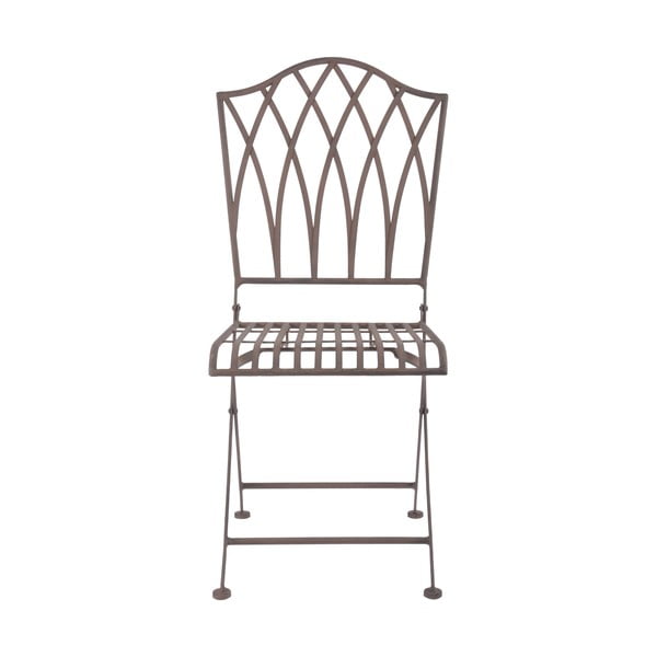 Brązowe metalowe składane krzesło ogrodowe – Esschert Design
