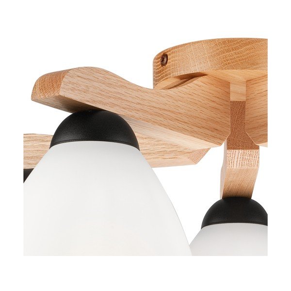 Biała lampa sufitowa ze szklanym kloszem ø 16 cm Andreas – LAMKUR-image-4