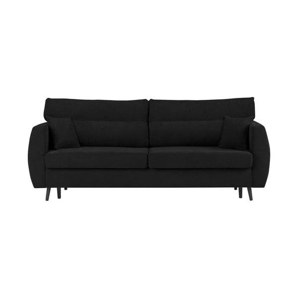 Czarna 3-osobowa sofa rozkładana ze schowkiem Cosmopolitan design Brisbane, 231x98x95 cm